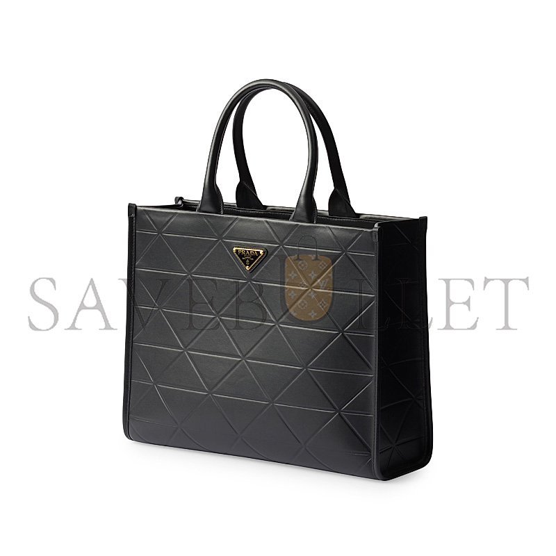 Pra*a symbole medium leather bag 1ba378 (35*27*10cm)